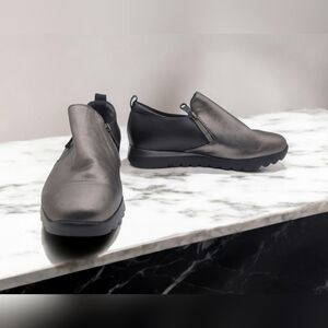 MUNRO Leather Metallic Kit Loafers Shoes sz 9 WW